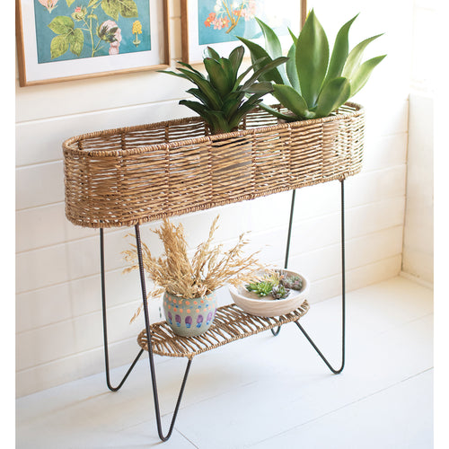 Seagrass Oval Plant Stand