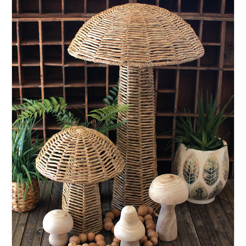 Seagrass Mushroom Statue Set of 2