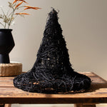 Painted Twig Black Witch Hat