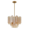 Crystorama Addis 4-Light Chandelier Aged Brass