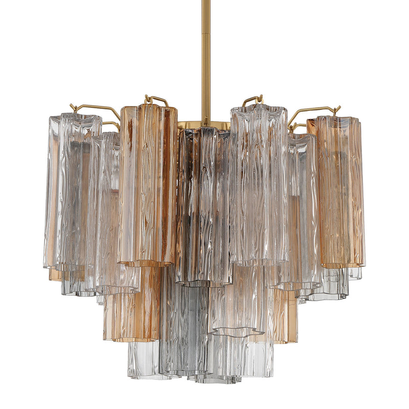 Crystorama Addis 4-Light Chandelier Aged Brass