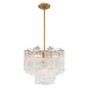 Crystorama Addis 4-Light Chandelier Aged Brass