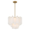 Crystorama Addis 4-Light Chandelier Aged Brass