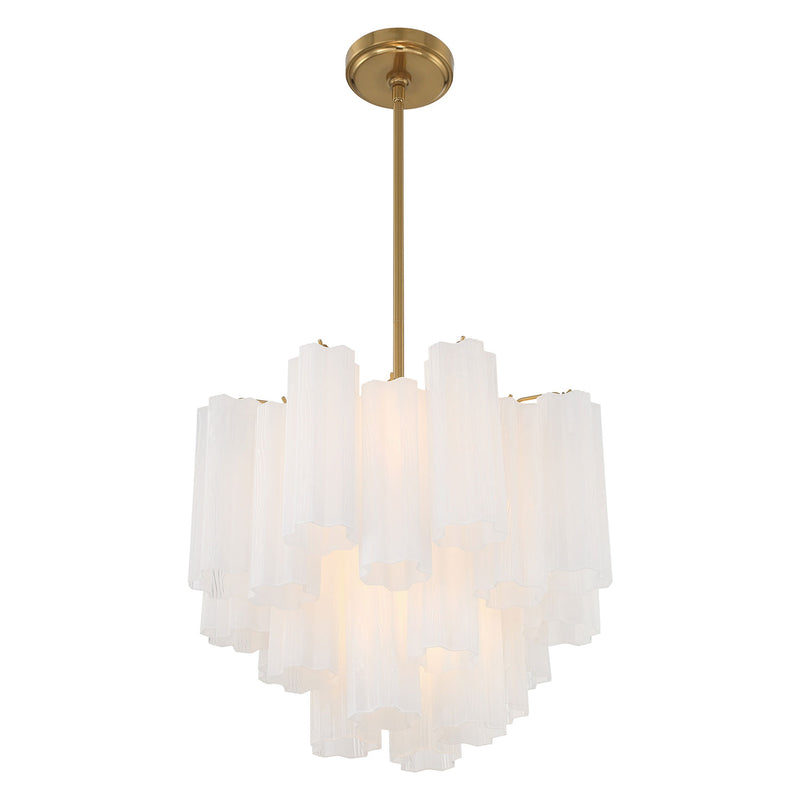 Crystorama Addis 4-Light Chandelier Aged Brass