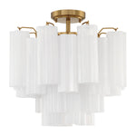 Crystorama Addis 4-Light Semi Flush Ceiling Mount Aged Brass