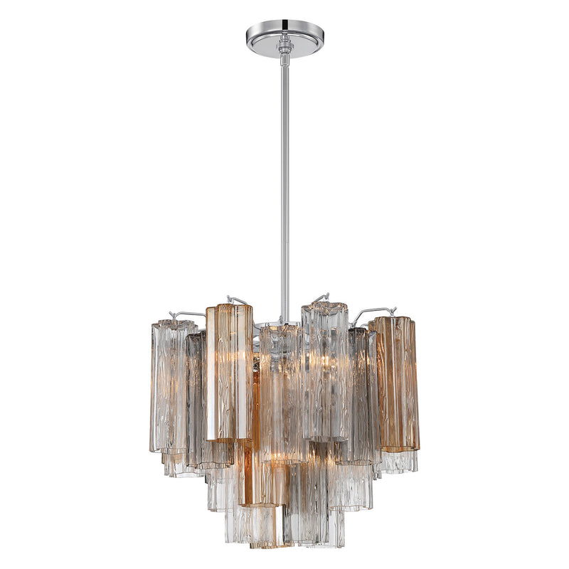 Crystorama Addis 4-Light Chandelier Polished Chrome