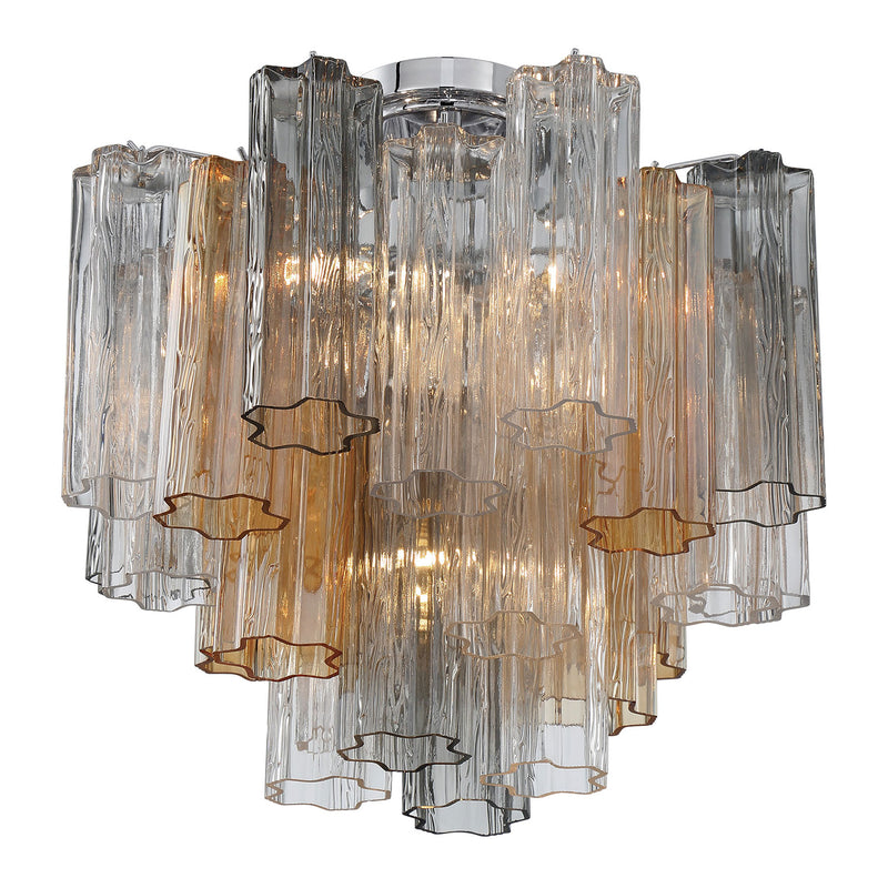 Crystorama Addis 4-Light Semi Flush Ceiling Mount Polished Chrome