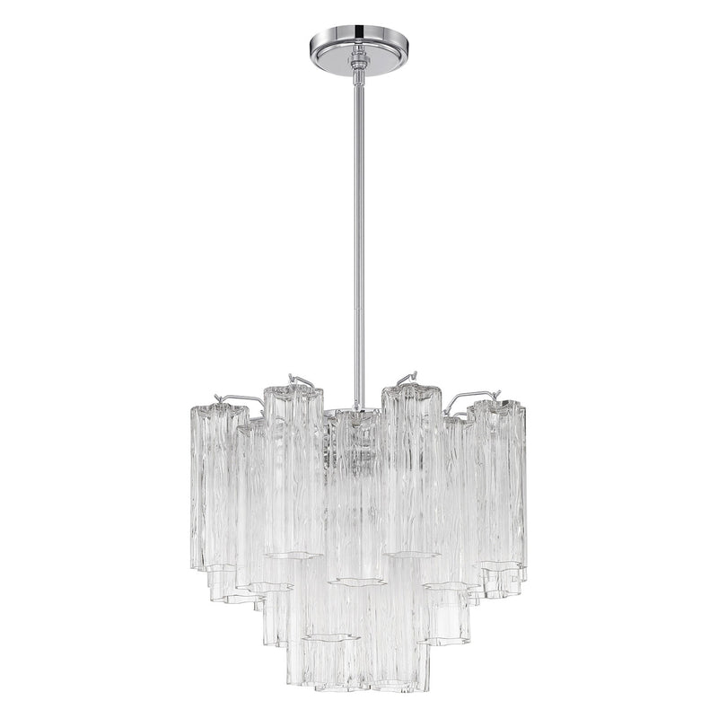 Crystorama Addis 4-Light Chandelier Polished Chrome