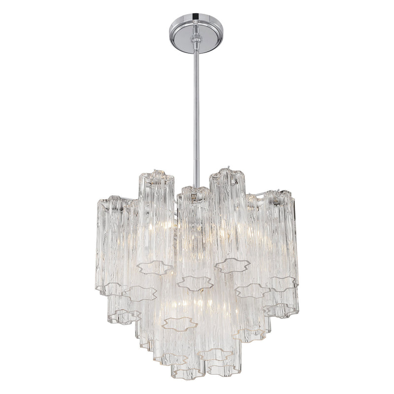 Crystorama Addis 4-Light Chandelier Polished Chrome