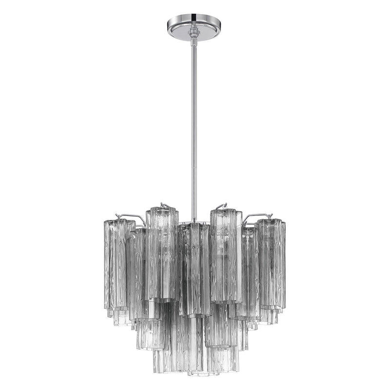 Crystorama Addis 4-Light Chandelier Polished Chrome