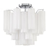 Crystorama Addis 4-Light Semi Flush Ceiling Mount Polished Chrome