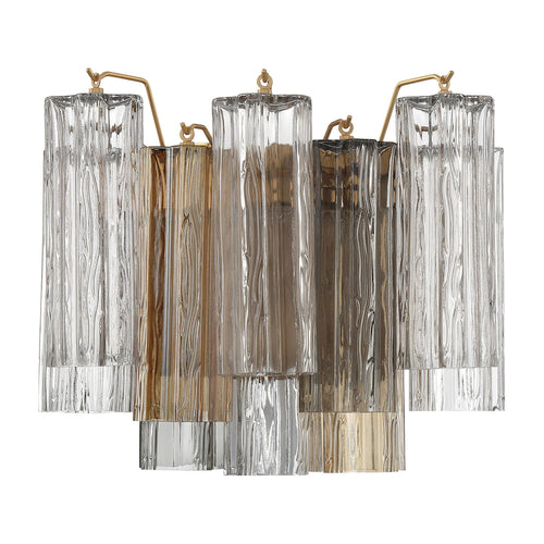 Crystorama Addis Wall Sconce Aged Brass