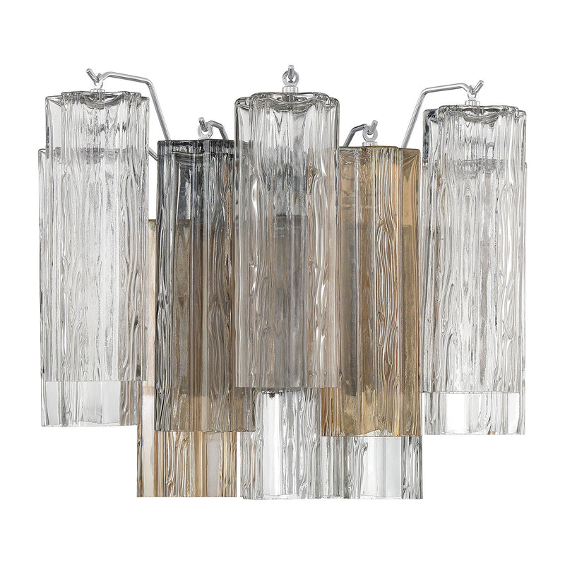 Crystorama Addis Wall Sconce Polished Chrome