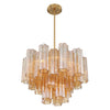 Crystorama Addis 6-Light Chandelier Aged Brass