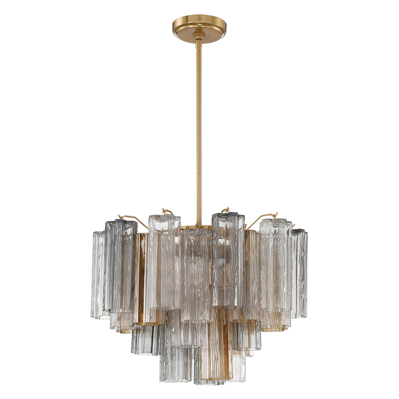 Crystorama Addis 6-Light Chandelier Aged Brass