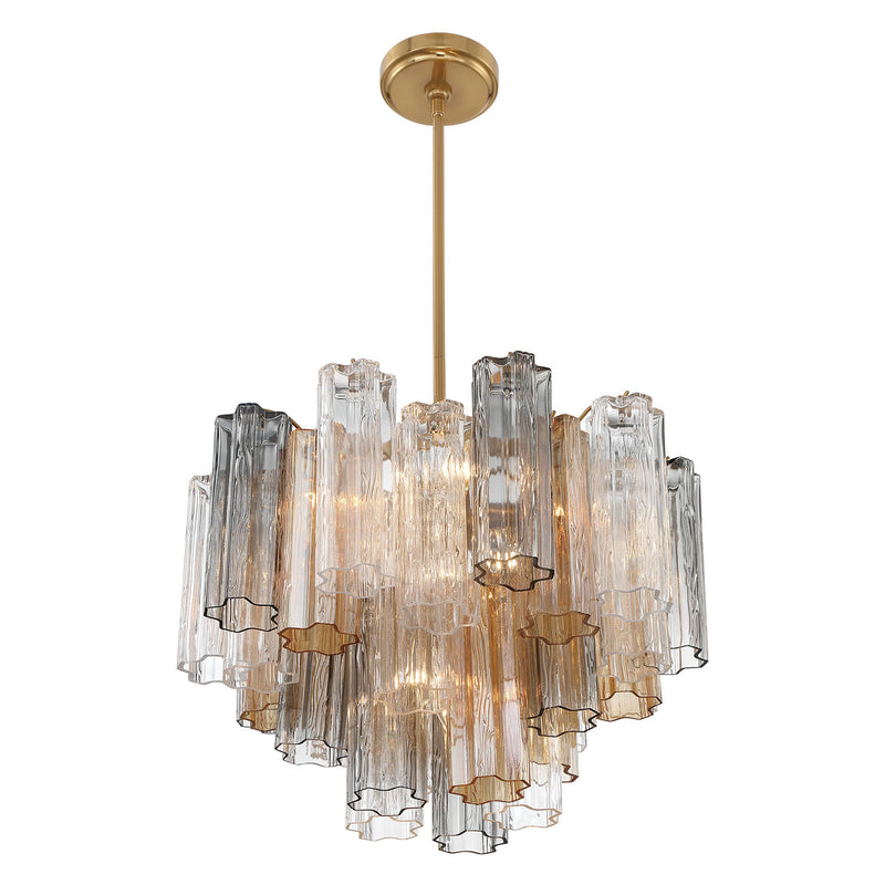 Crystorama Addis 6-Light Chandelier Aged Brass