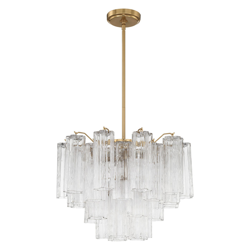 Crystorama Addis 6-Light Chandelier Aged Brass