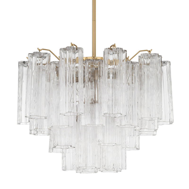 Crystorama Addis 6-Light Chandelier Aged Brass