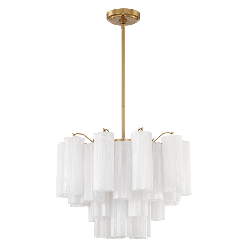 Crystorama Addis 6-Light Chandelier Aged Brass