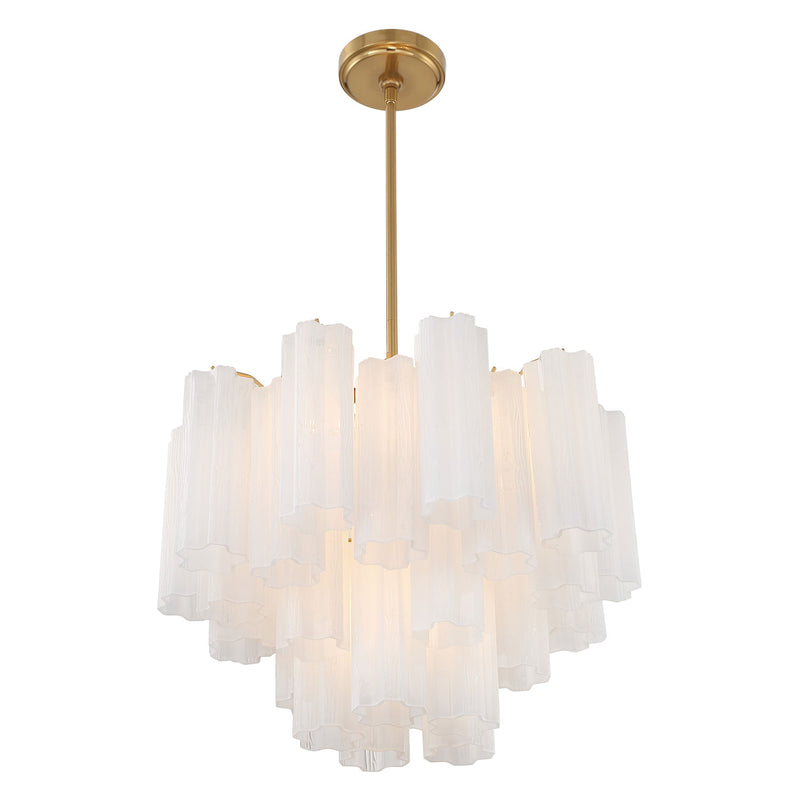 Crystorama Addis 6-Light Chandelier Aged Brass