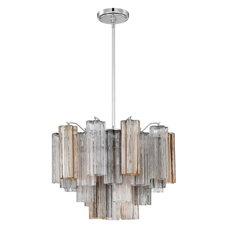 Crystorama Addis 6-Light Chandelier Polished Chrome