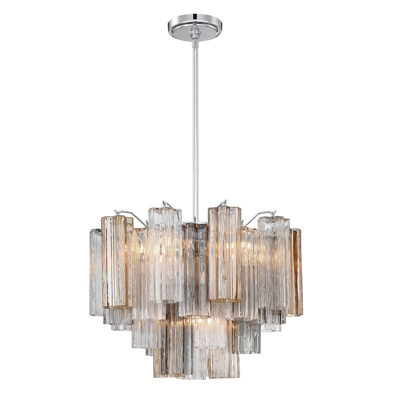 Crystorama Addis 6-Light Chandelier Polished Chrome