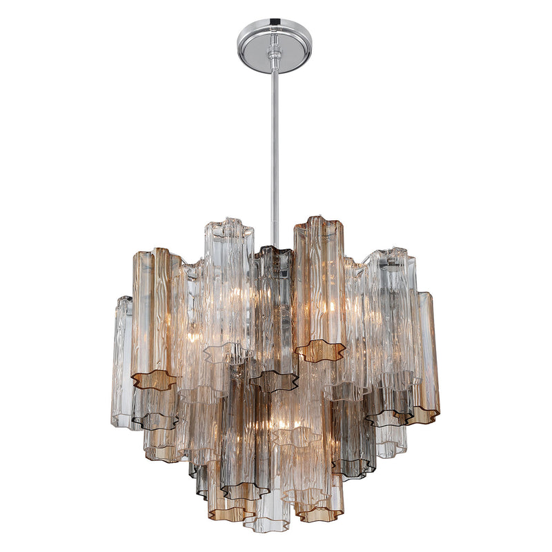 Crystorama Addis 6-Light Chandelier Polished Chrome