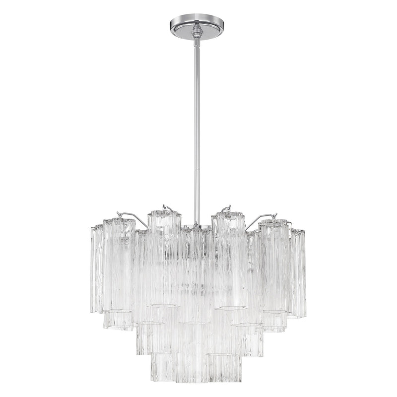 Crystorama Addis 6-Light Chandelier Polished Chrome