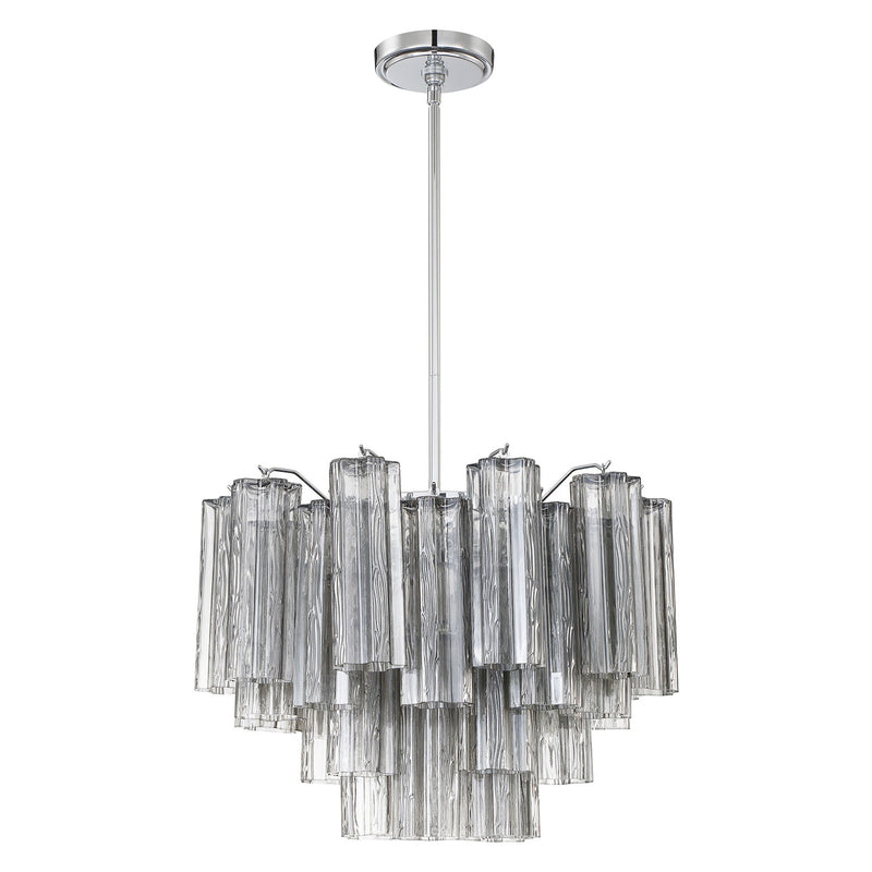 Crystorama Addis 6-Light Chandelier Polished Chrome