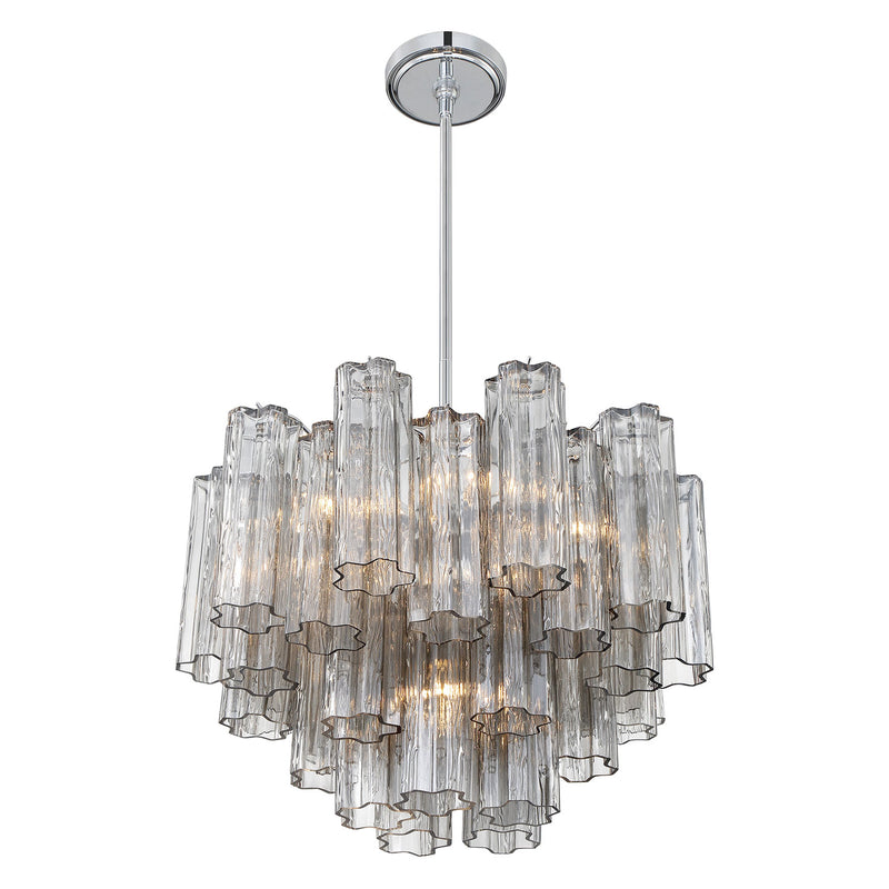 Crystorama Addis 6-Light Chandelier Polished Chrome