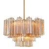 Crystorama Addis 9-Light Chandelier Aged Brass