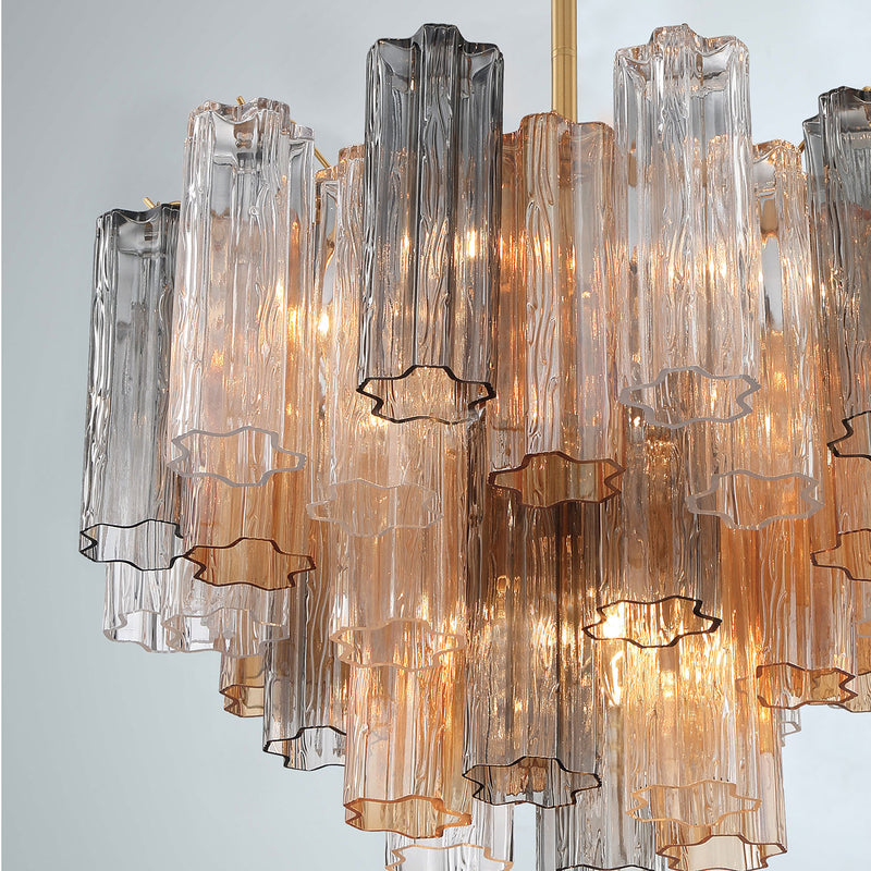 Crystorama Addis 9-Light Chandelier Aged Brass