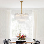 Crystorama Addis 9-Light Chandelier Aged Brass