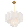 Crystorama Addis 9-Light Chandelier Aged Brass