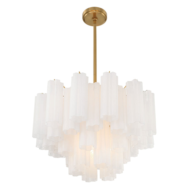 Crystorama Addis 9-Light Chandelier Aged Brass