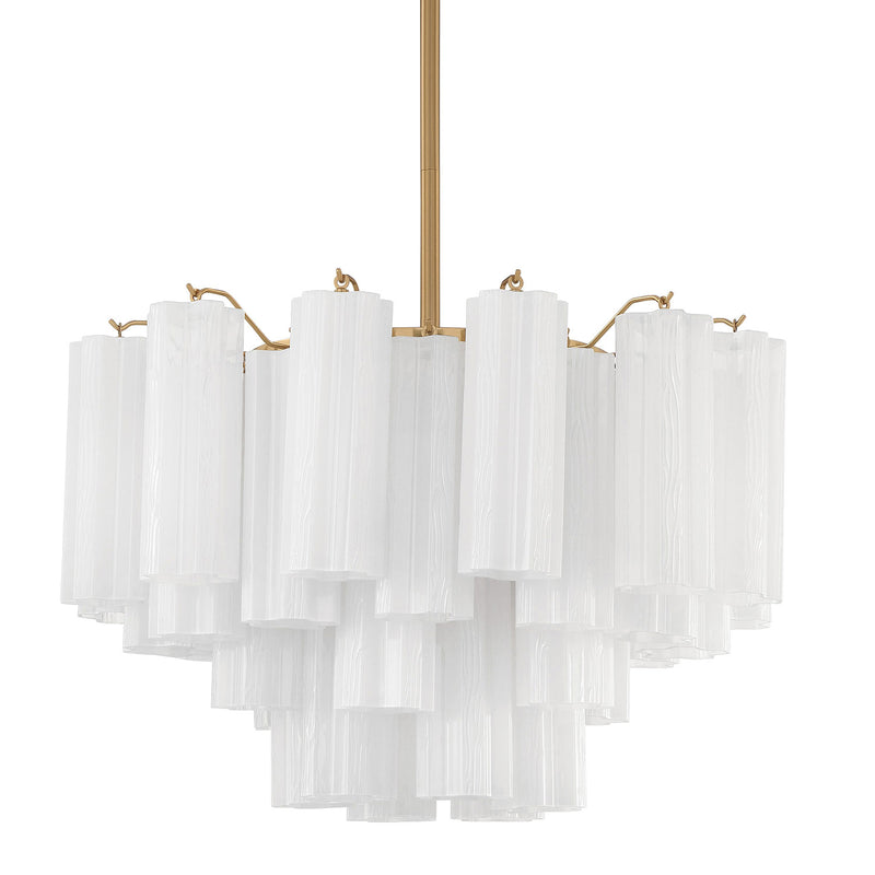 Crystorama Addis 9-Light Chandelier Aged Brass