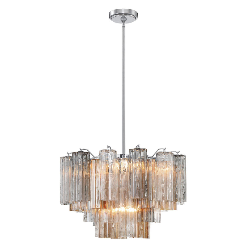 Crystorama Addis 9-Light Chandelier Polished Chrome