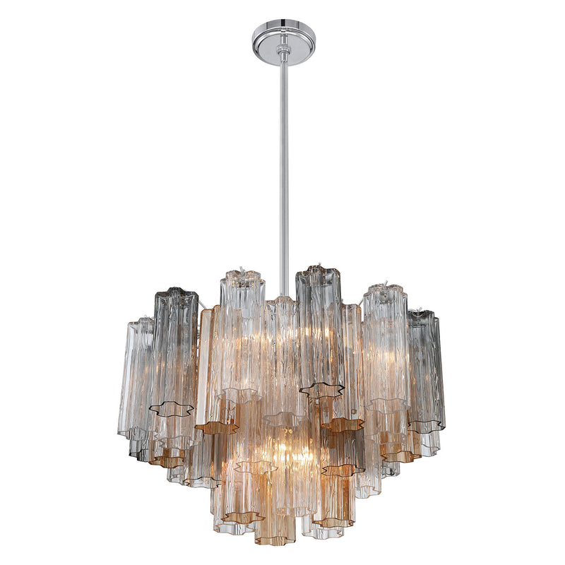 Crystorama Addis 9-Light Chandelier Polished Chrome