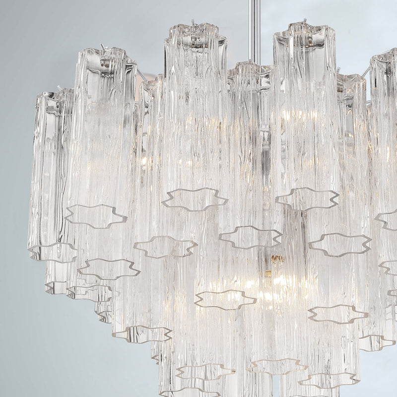 Crystorama Addis 9-Light Chandelier Polished Chrome