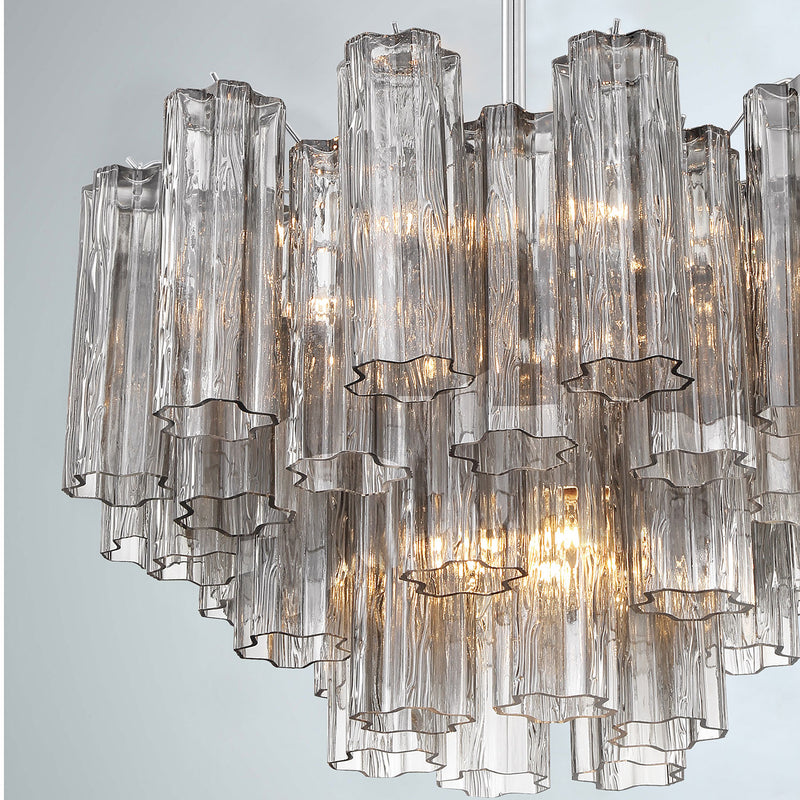 Crystorama Addis 9-Light Chandelier Polished Chrome