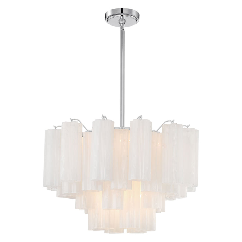 Crystorama Addis 9-Light Chandelier Polished Chrome