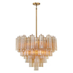 Crystorama Addis 12-Light Chandelier Aged Brass