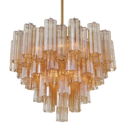 Crystorama Addis 12-Light Chandelier Aged Brass