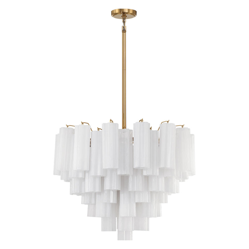 Crystorama Addis 12-Light Chandelier Aged Brass