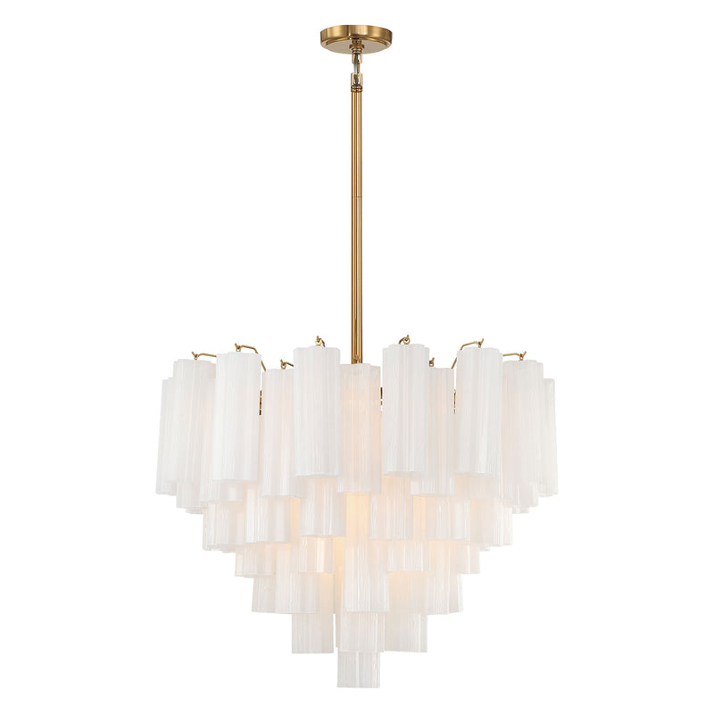 Crystorama Addis 12-Light Chandelier Aged Brass