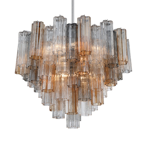 Crystorama Addis 12-Light Chandelier Polished Chrome