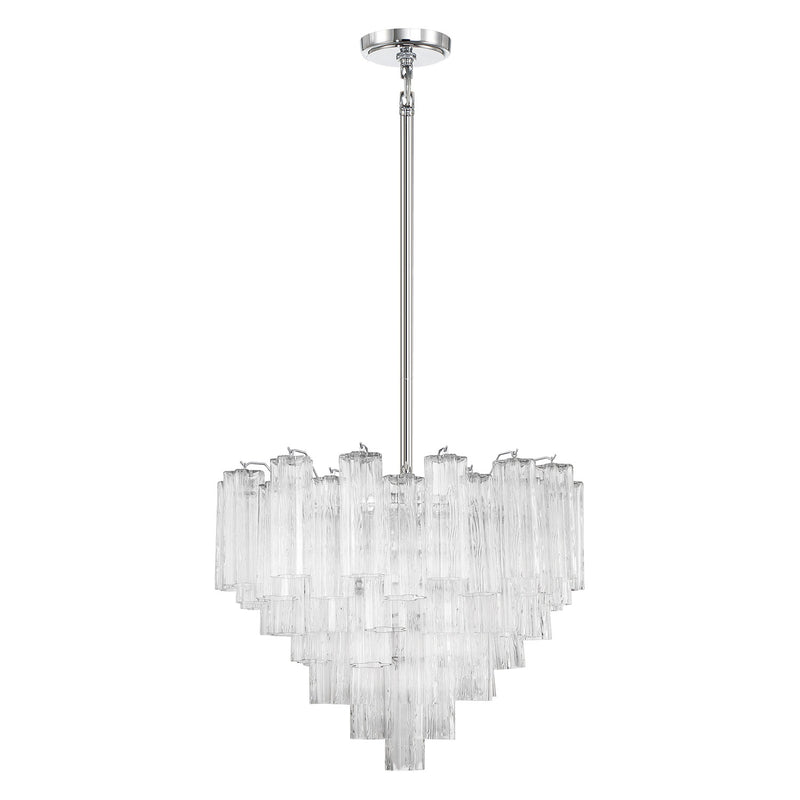 Crystorama Addis 12-Light Chandelier Polished Chrome