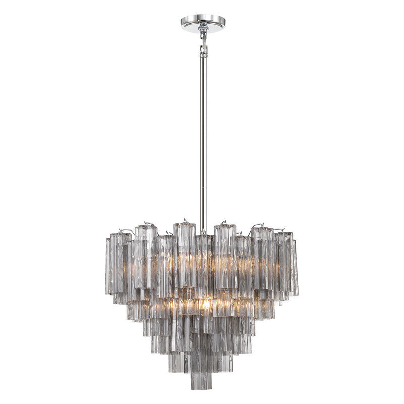 Crystorama Addis 12-Light Chandelier Polished Chrome