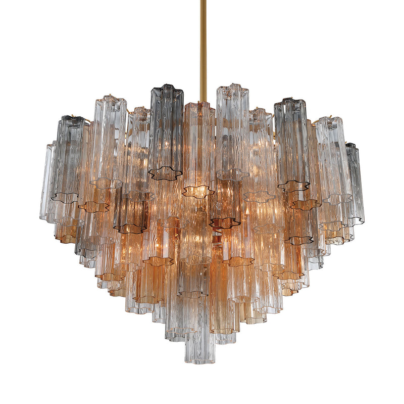 Crystorama Addis 16-Light Chandelier Aged Brass