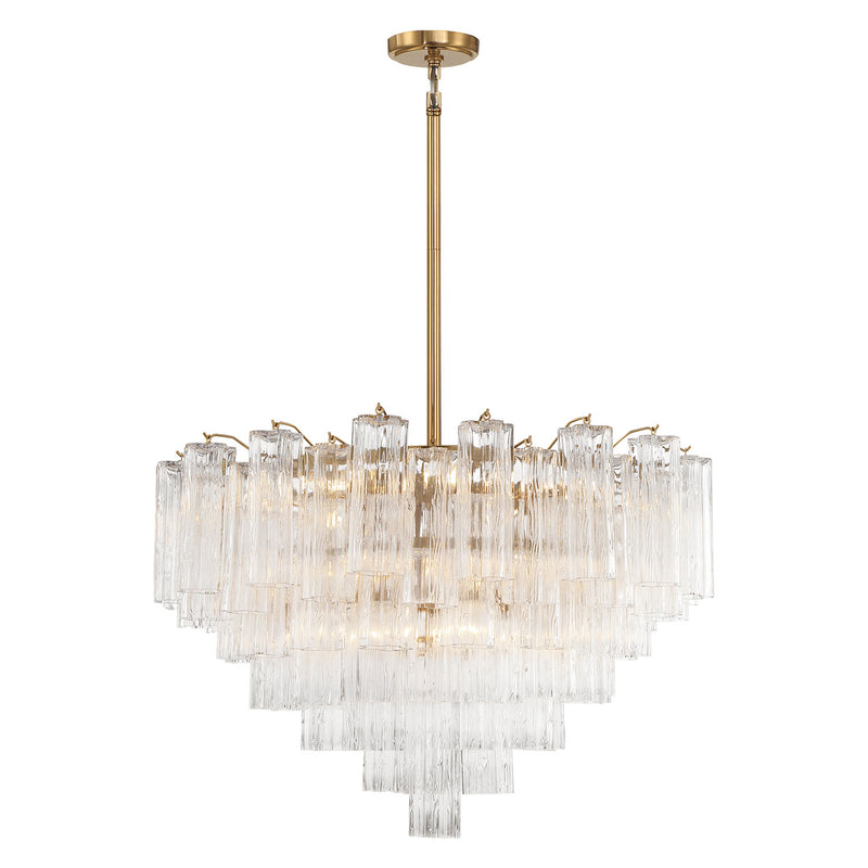 Crystorama Addis 16-Light Chandelier Aged Brass